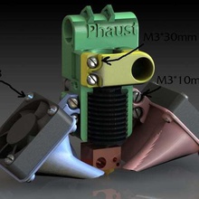 hotend base my3d f1 phaust tool e3d e3dv6 v6 3d printer parts 3d print model - Mito3D