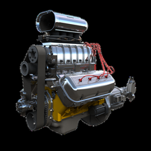 hotrod personalizzato telaio motore 3d print model - Mito3D