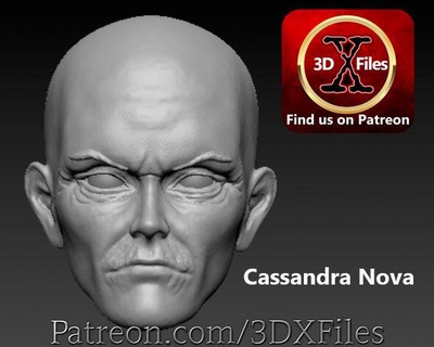 hottoys x-men action figure head sculpt 1 6th scale - cassandra nova 3d print model - Mito3D