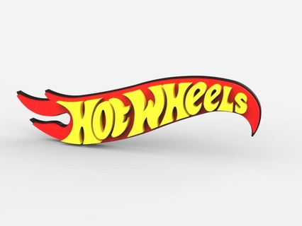 hotwheels logo Art keychain cars 1/64th scale collectible 3d print model - Mito3D