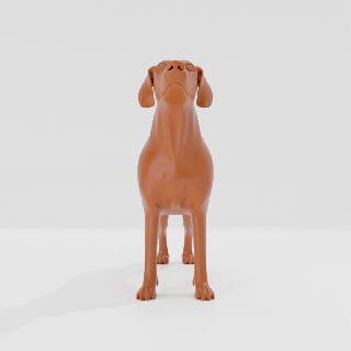 hound dog figure animal art statue 3d print model - Mito3D