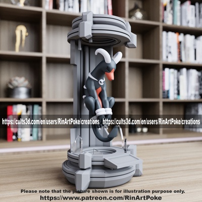 houndoom in laboratorio pokemon gioco squirtle pikachu charmander bulbasaur anime batman giocattolo mewtwo miagolare pokeball 3d print model - Mito3D