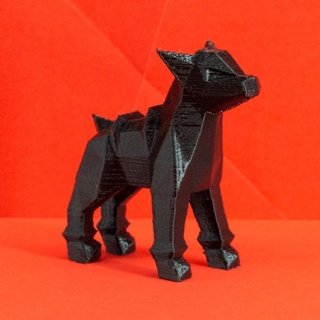 houndour low poly pokemon low-poly lowpoly faceted gen 2 ii second generation figure pok mon 3d print model - Mito3D