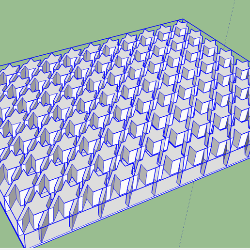 Hahnentritt basteln Blatt 4x6x25 3D print model - Mito3D