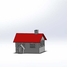 a casa do agregado familiar chaminé prédio 3d print model - Mito3D