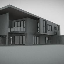 house modern window door 3d print model - Mito3D