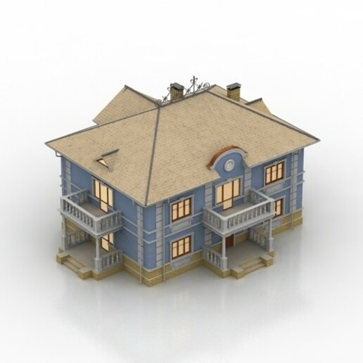 Casa Residenziale edificio privato costruzione 3D print model - Mito3D