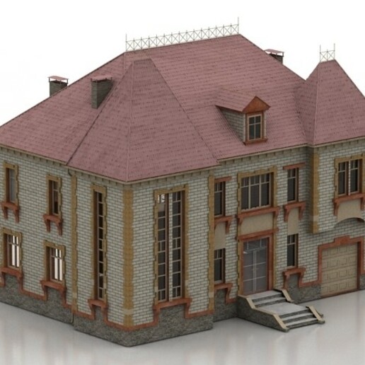 house residential country construction 3D print model - Mito3D