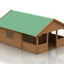 casa jardín edificio construcción 3d print model - Mito3D