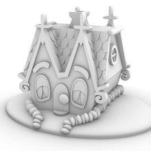 Haus Architektur Halotbuilding Miniatur Disney frei aufladen Dekoration 3d print model - Mito3D