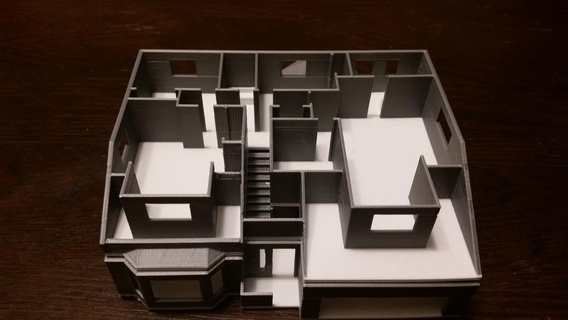 house miniature scale model buildings structures achitecture 3d print model - Mito3D