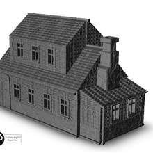 casa 10 martelo guerra sigmar parafuso açao chamas cenário terreno jogo moderno arquitetura miniaturas construção figuras jogos terra masmorra 3d print model - Mito3D