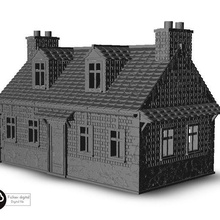 house 11 - warhammer age sigmar bolt action flames war scenery terrain wargame modern architecture thumbnails building figures game land dungeon fantasy games accessories 3d print model - Mito3D