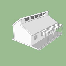 Haus 15cm Architektur home kleines 3d print model - Mito3D