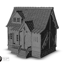 house 28 - warhammer age sigmar bolt action flames war architecture thumbnails building scenery wargame figures game land dungeon fantasy games accessories 3d print model - Mito3D
