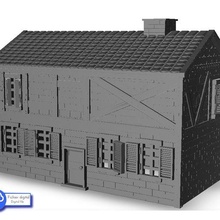 house 37 - warhammer age sigmar bolt action flames war architecture thumbnails building scenery wargame figures game land dungeon fantasy games accessories 3d print model - Mito3D