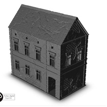 casa 5 martelo guerra sigmar parafuso açao chamas cenário terreno jogo moderno arquitetura miniaturas construção figuras jogos terra masmorra 3d print model - Mito3D