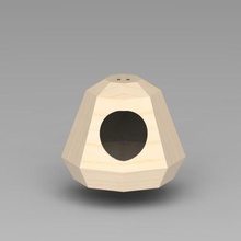 Haus Vögel prisma home nest Geflügel Vogel Rasen Wohnung geometrie 3d print model - Mito3D