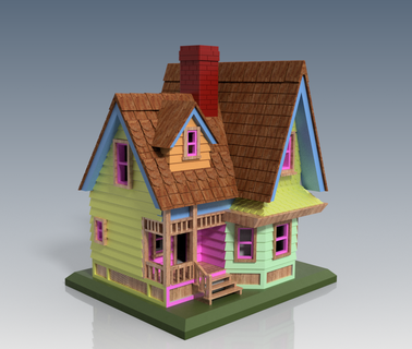 casa caixa criança jogos Diversão enfeite Disney filme pixar coleção brinquedo 3d print model - Mito3D
