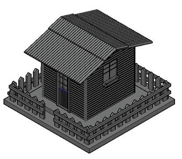 house fence 3d print model - Mito3D