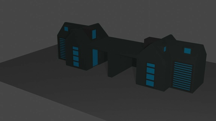 haus garage architektur 3d print model - Mito3D