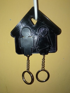 house key holder keychain 3d print model - Mito3D