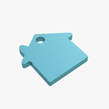 Haus Schlüsselanhänger gadget home Gehäuse symbol trinket silhouette Form souvenir bibelot Anhänger Ohrring 3d print model - Mito3D
