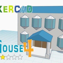 Haus 4 Ebene 2 tinkercad Kunst Modelle der Miniatur home eunny 3d print model - Mito3D
