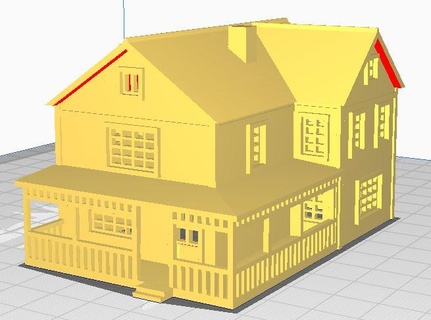 casa lucy versão 2 diorama modelo trem Cidade Vila 1 160 construção 3d print model - Mito3D