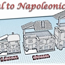 1 EV Ortaçağ Napolyon wargame warhammer şehir bina sahne diorama 3d print model - Mito3D
