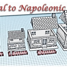 ev 5 Ortaçağ Napolyon wargame warhammer şehir bina sahne diorama 3d print model - Mito3D