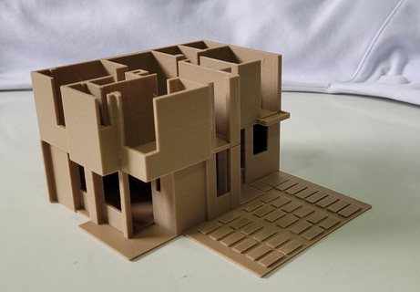maison modèle sol 1 2 architecture Accueil carte 3d print model - Mito3D