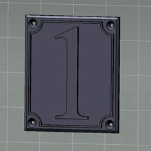 house number home 3d print model - Mito3D