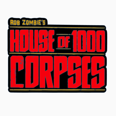 house of 1000 corpses v2 logo display by maniacmancave3d rob zombie haus der leichen horror movie film action figures neca movies mancave 3d print model - Mito3D