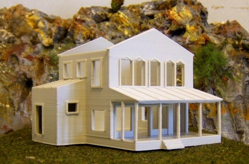 casa pradaria nellie restaurante estrada ferro modelagem modelo trens escala edifícios estruturas 3d print model - Mito3D