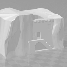 Haus Felsen Architektur Kunst 3d print model - Mito3D