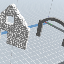 Haus ruinieren verschiedene Fluss Brücke drucken 3d 3d-Modell diorama Ruine Wand 3d print model - Mito3D
