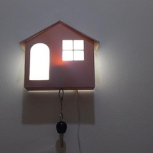 house shape indoor light magnetic key holder home decor 3d fusion360 model keychain 3d print model - Mito3D