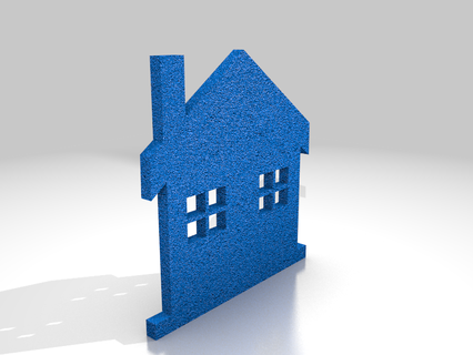 casa silhueta casa silhueta 2d arte 3d print model - Mito3D