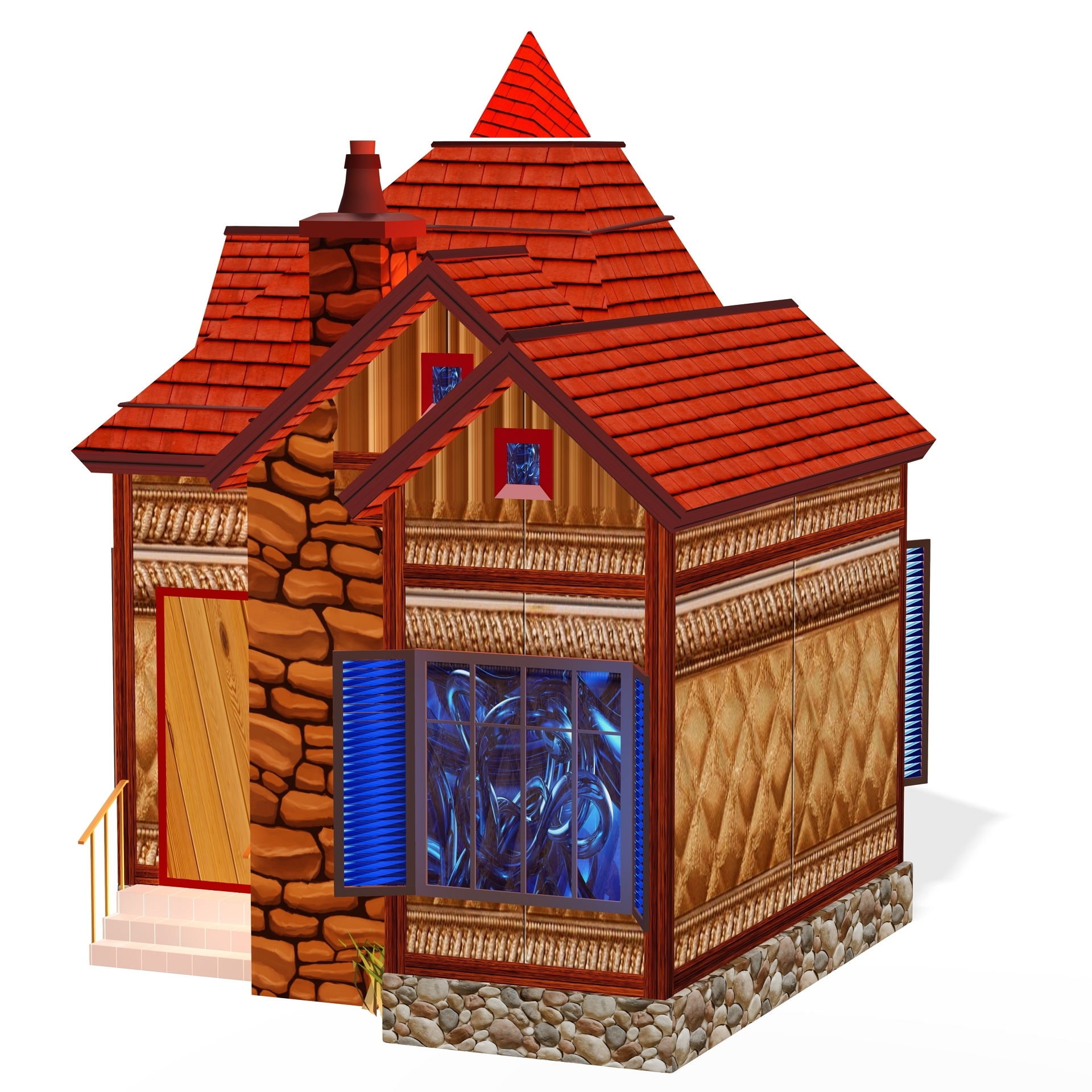 house toon child children's preschool toy home kid cartoon building 3D print model - Mito3D