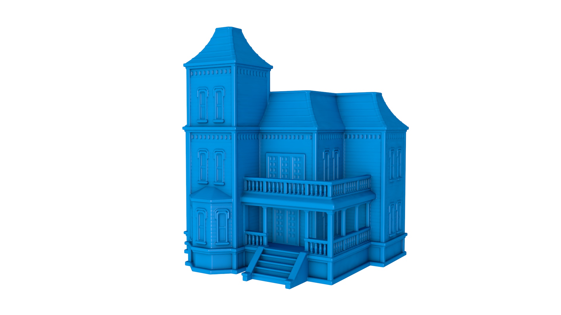 house victorian acropolis building gothic stl english brick toy printer old 3D print model - Mito3D