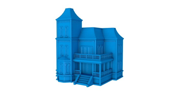 house victorian acropolis building gothic stl english brick toy printer old 3d print model - Mito3D