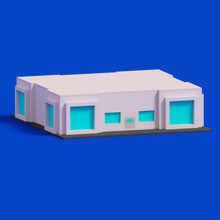 Haus voxel - 3 Architektur Wohnung Häuser low-poly voxels 3d print model - Mito3D