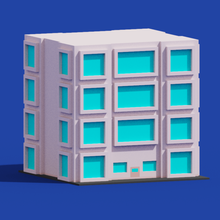 casa voxel - 4 arquitetura habitação casas voxels baixa contagem de polígonos 3d print model - Mito3D