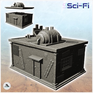 house window generator roof 8 - future sci-fi sf zombie plague post apocalyptique terrain tabletop scifi futuristic science fiction postapo miniatures wargame game accessories building apocalypse wars battletech dnd imperial guard space marines warforged 28mm 3d print model - Mito3D