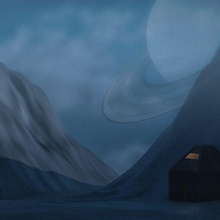 houses snow house mountain blender art film animation 3d print model - Mito3D