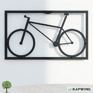 pendre crémaillère cadeau bicyclette amoureux minimaliste mur décor Accueil maison 3d print model - Mito3D