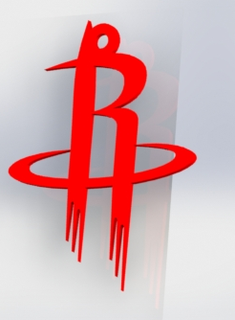 Houston fusées clé chaîne conception porte clés Rockets 3dprinted nba basketball 3d print model - Mito3D