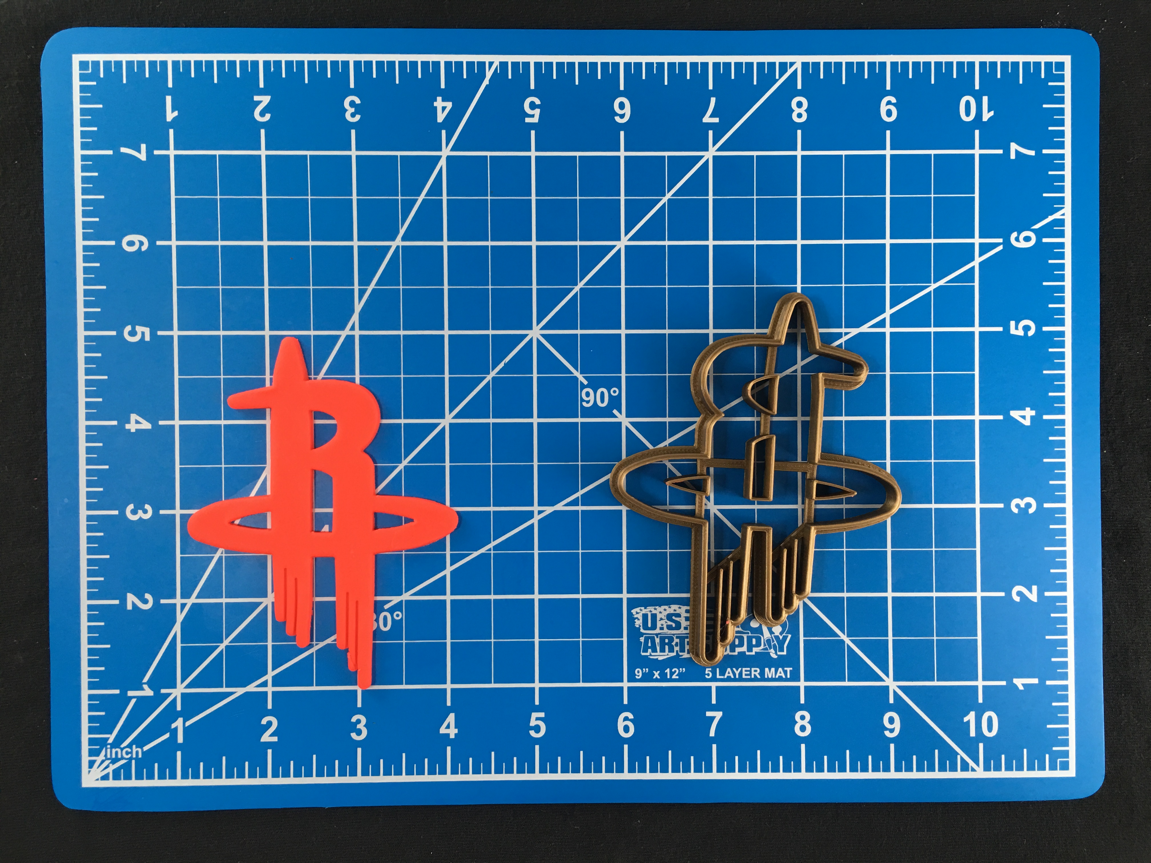 houston raketen logo fondant plätzchen cutter einstellen mehrere größen zuhause haus 3D print model - Mito3D