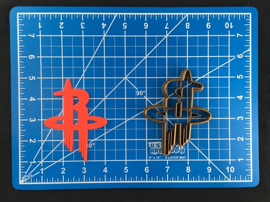 houston roketler logo fondan kurabiye kesici ayarlamak çoklu boyutları ev 3d print model - Mito3D